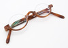 Handmade Half Rims by Schnuchel 138 Half Oval Demi Blonde Spectacles 40mm Eye Size