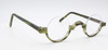 Green Acetate Eyeglasses Handmade By Schnuchel 3604 Lower Half Rim Green Spectacles 34mm Lens