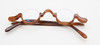 Handmade Glasses by Schnuchel 1157 Lower Half Rim Light Brown Spectacles 31mm Eye Size