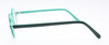 Two Tone Handmade Eyewear Schnuchel 109 Teal True Round Spectacles 34mm Lens Size