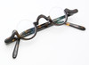 Half Rim Hand Made Glasses By Schnuchel 1157 Round Dark Tortoiseshell Spectacles 31mm Eye Size