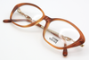 Vintage VERSACE Eyewear V28 1950's Style Classic Light Brown Spectacles In A 55mm Eye Size