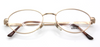 Oval Vintage Glasses By VERSACE H31 Matt Gold Metal Eyewear 51mm Lens Size