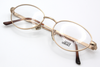 Oval Vintage Glasses By VERSACE H31 Matt Gold Metal Eyewear 51mm Lens Size