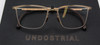 Hand made in Paris, eyewear by Undostrial SPRINGE 26 rectangular glasses at www.theoldglassesshop.co.uk