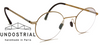 Hand made in Paris Undostrial Glasses SOFT GOLD SPRINGE 21 Panto Shaped Lightweight Stainless Steel Spectacles 42mm Lens