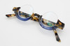 Be BOLD In Schnuchel 4815 Handmade Half Rim Supra Spectacles In Tortoiseshell Effect & Blue 38mm 4815
