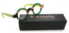 Unique style plastic eyeglasses in green and tortoiseshell effect at The Old Glasses Shop Ltd