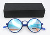 Les Pieces Uniques RAUL Sunglasses In Bold Matt Blue Acetate With Mirrored Lenses At The Old gGasses Shop Ltd