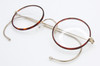 Round Cambridge Prescription Glasses By Beuren With Chestnut Rims And Either Curlsides Or Straight Arms 44mm Lens Size