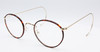 Beuren Oxford Panto Shaped Eyewear With Chestnut Rims And Either Curlsides Or Straight Arms At The Old Glasses Shop Ltd