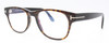 Designer glasses by Tom Ford TF 5898 052 in a dark tortoiseshell effect acetate finish at www.theoldglassesshop.co.uk