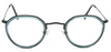 Black metal eyewear with green acetate inserts that will certainly get you noticed!