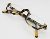 Schnuchel Hand Made Eyewear 2464 Rectangular Half Rim Glasses In a Blonde Tortoiseshell Effect Acetate 50mm Eye Size