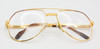  LUXURY 24kt Gold Plated Eyewear Hilton Exclusive 021 Aviator Vintage Glasses 56mm Eyesize