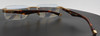 18kt Gold Plated Titanium Rimless Eyewear By Hilton Exclusive Kensington In Matt Gold & Tortoiseshell Effect Acetate  56mm Eye Size