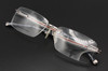 Hilton Exclusive 125 Rectangular Rimless Spectacles Lightweight  Wooden Eyewear 55mm Eye Size