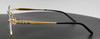 Lightweight Rimless Glasses Hilton Exclusive 152 18kt Gold Plated Eyewear 52mm Eye Size