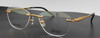 Lightweight Rimless Glasses Hilton Exclusive 152 18kt Gold Plated Eyewear 52mm Eye Size