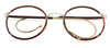 Vintage BOIC Beaufort Panto Shaped Glasses With Chestnut Rims And Matching Sunclip