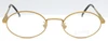Winchester GRANT oval designer glasses in a yellow gold metal finish.