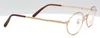 Small Shiny Gold Oval Eyewear Winchester WM0111 Vintage Metal Glasses 46mm Eye Size 