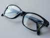 Retro black eyewear with graduated glitter effect