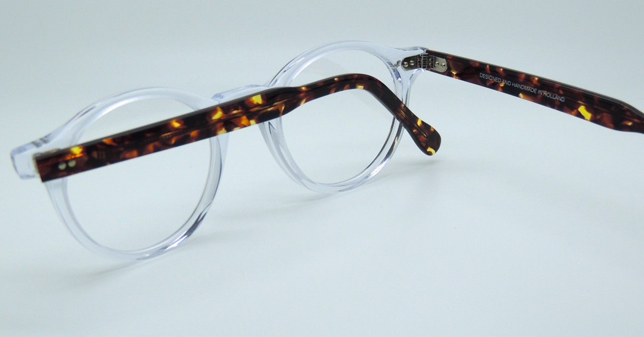 Frame Holland 759 Hand Made Preciosa Clear Acetate Glasses  display picture 3