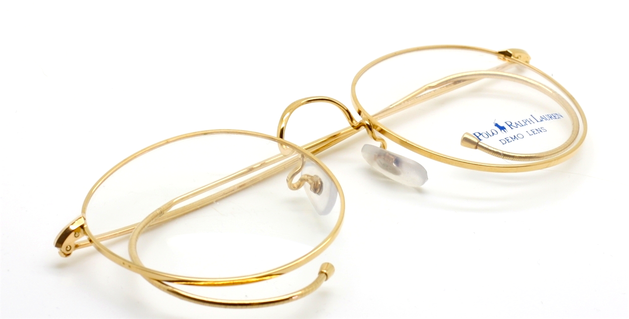 Designer Polo Ralph Lauren Vintage Gold Panto frame with Curlsides