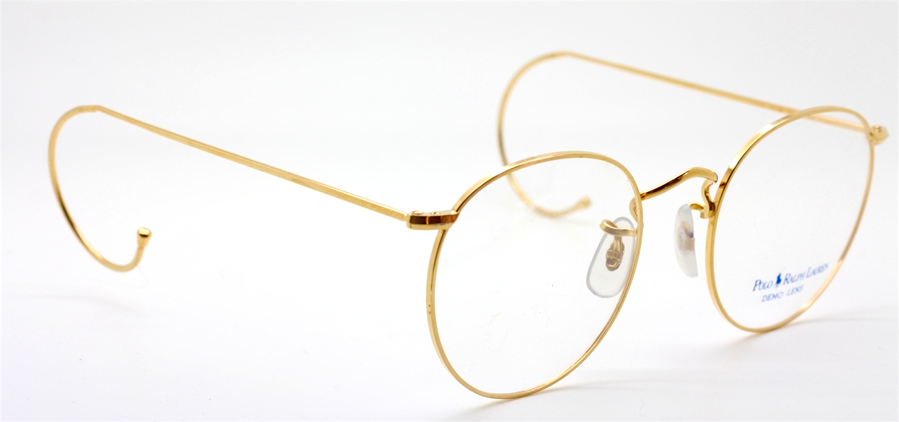 Designer Polo Ralph Lauren Vintage Gold Panto frame with Curlsides
