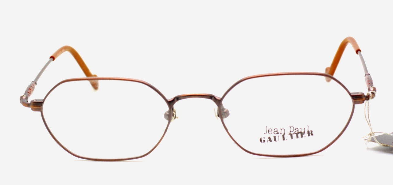 サングラス+メガネ JEAN PAUL GAULTIER OCTAGON GLASSES LAST PAIR! Jean Paul Gaultier 0021 Bronze Finish 3D design arm