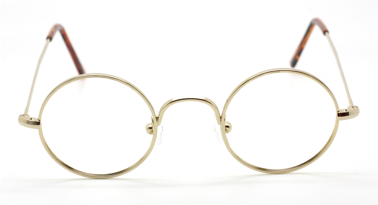 True Round Gold Colour Eyewear By Beuren With Curlside Arms 36mm