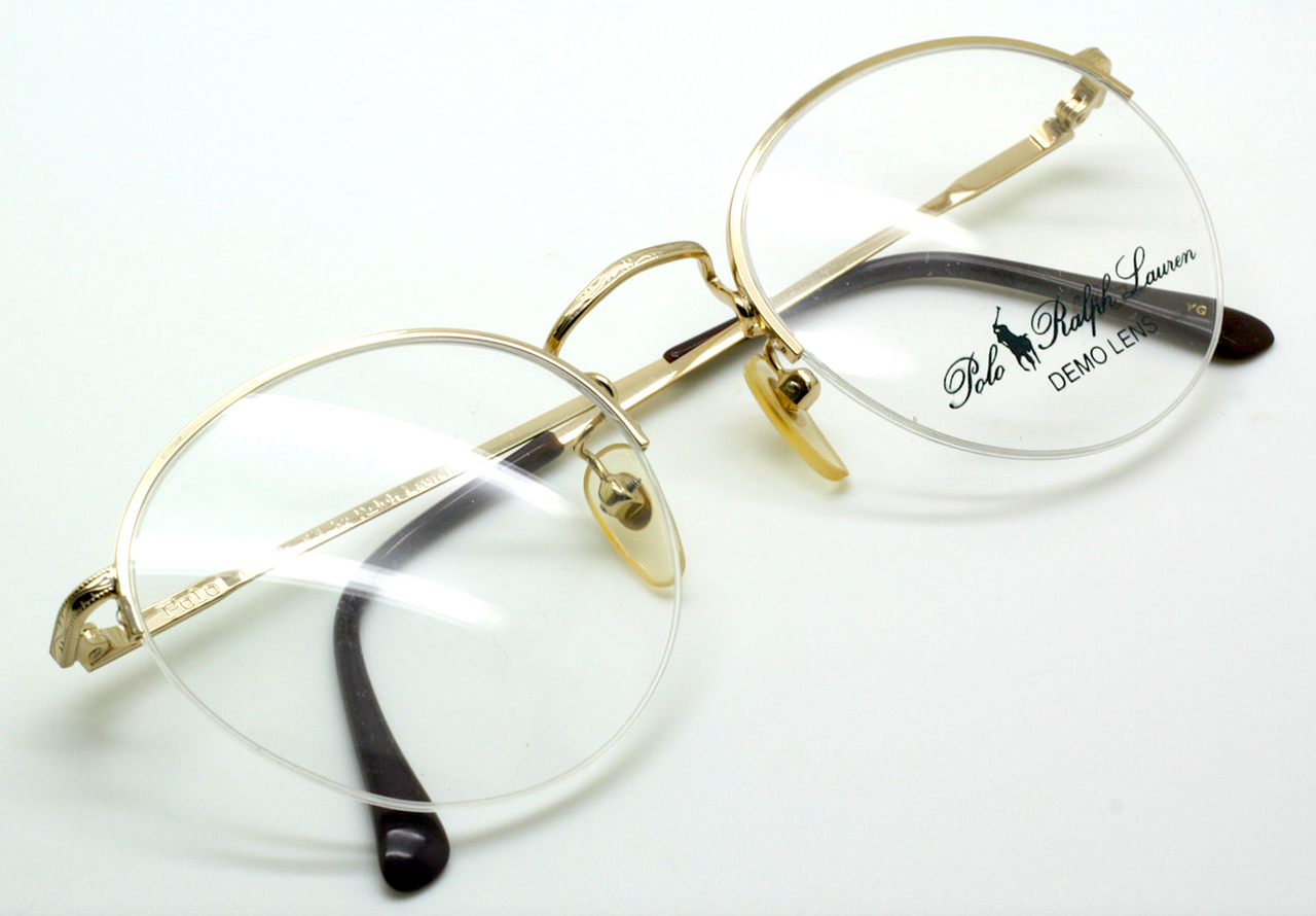 Polo Classic XX Rose Gold Half Rim Panto Style Glasses Frames By - Main Image