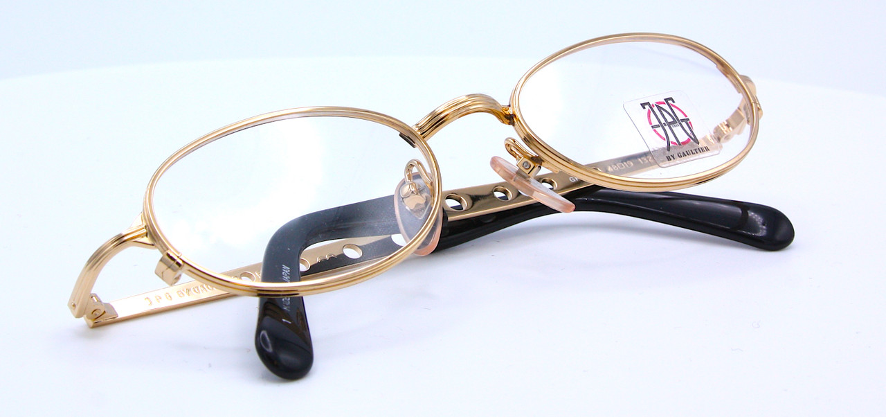 Shallow Oval Jean Paul Gaultier 8104 Gold Plated Spectacles Shallow Oval Jean Paul Gaultier 8104 Gold Plated Spectacles
