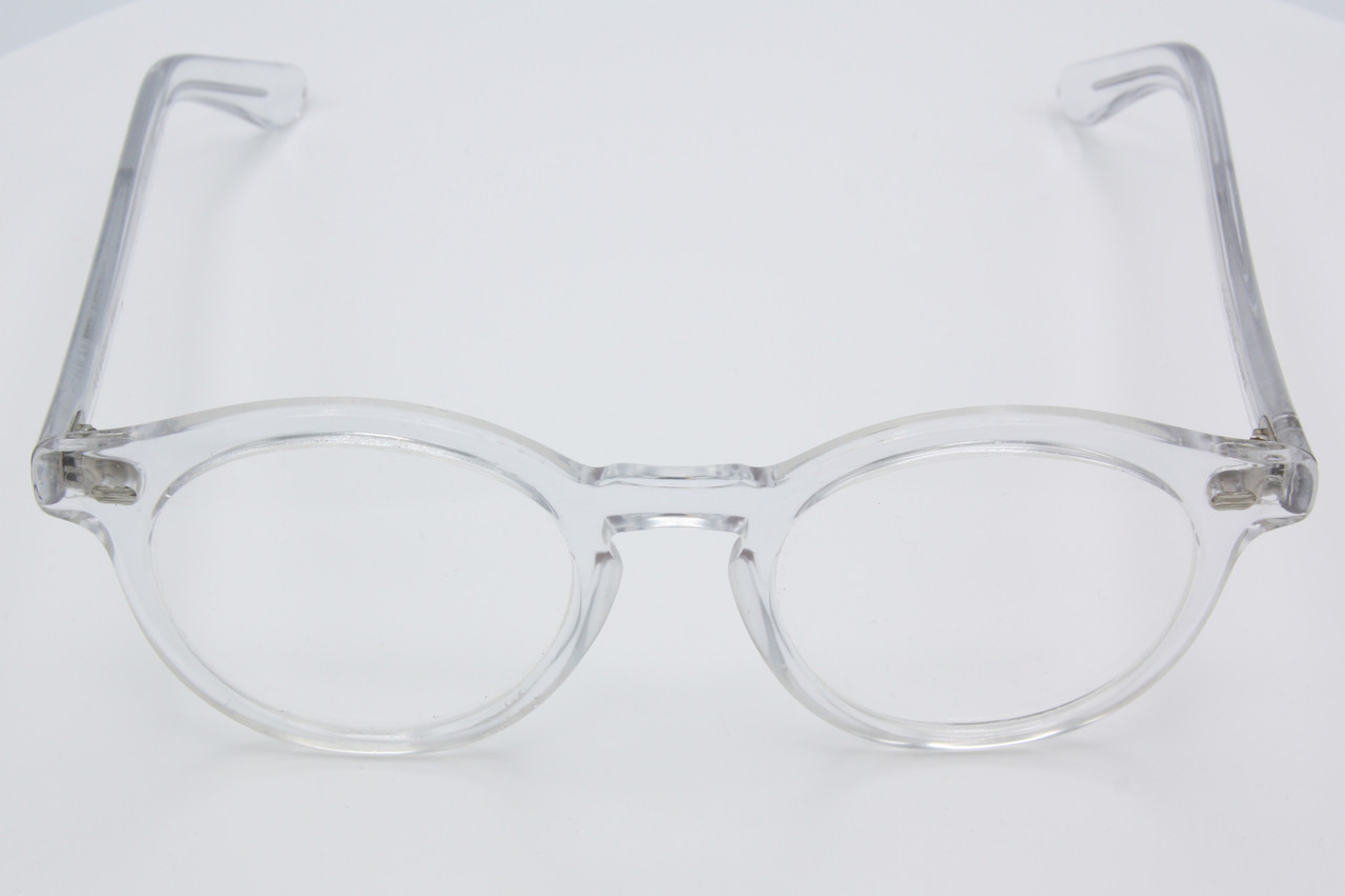 Clear Round Vintage Prescription Glasses By Polaroid With Matching