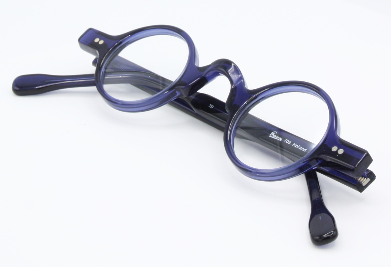 Glasses Handmade In Holland Preciosa 703 In A Blue Acetate Finish