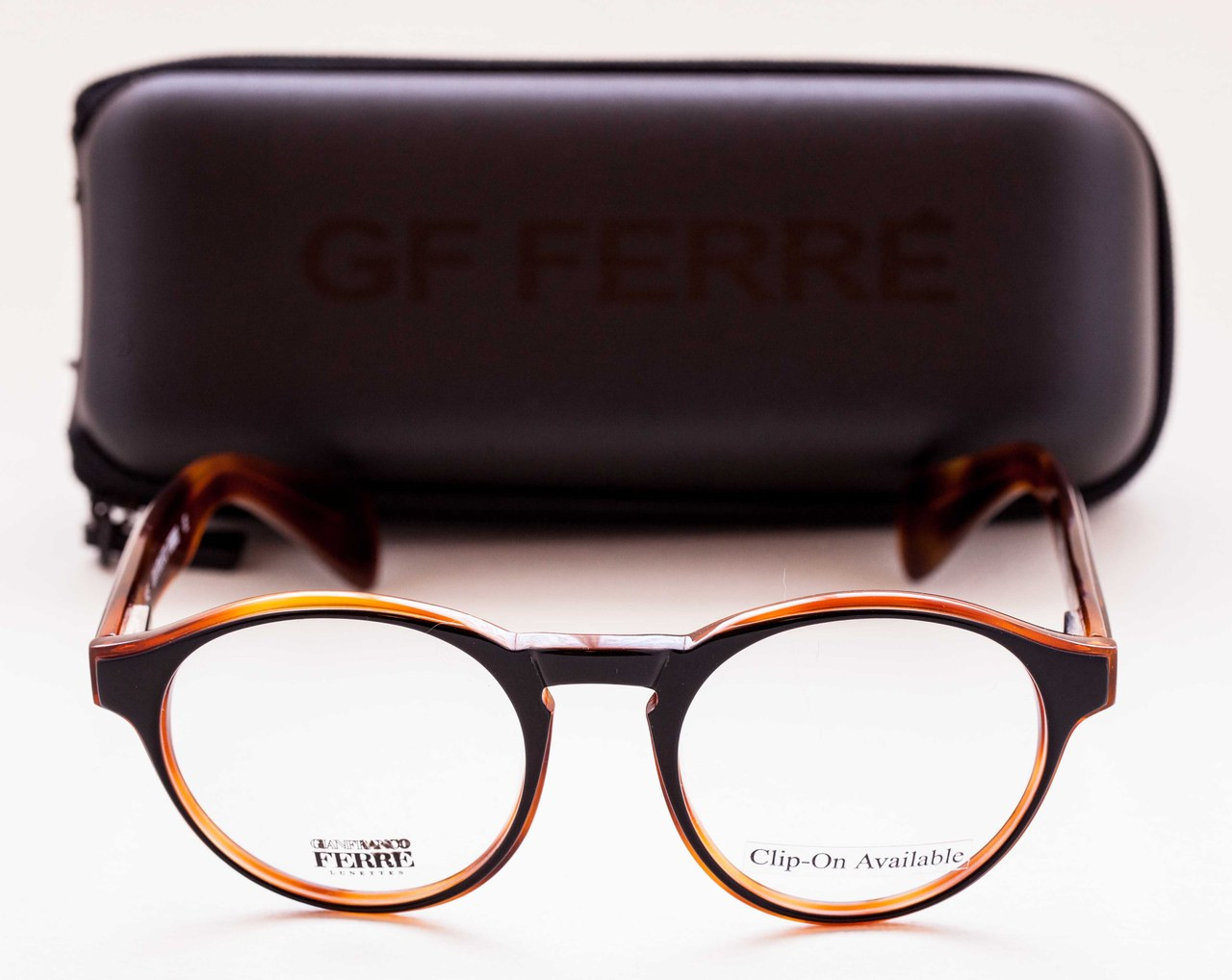 GF Ferre Tortoise Shell Glasses Gianfranco Ferre GF39203 Gold Tortoise Rimless Italy Luxury  main image 2