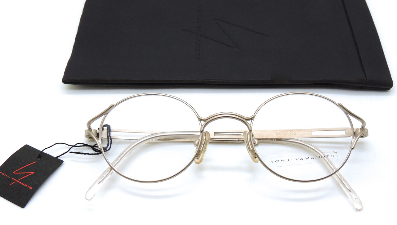 YOHJI YAMAMOTO 4103 Almost Round Matt Silver Vintage Frames 47mm