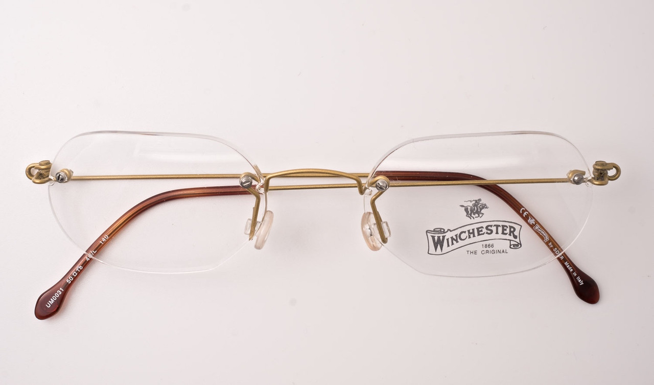 Winchester Vintage Lightweight Rimless UM0031 Designer Glasses With Oval Lenses