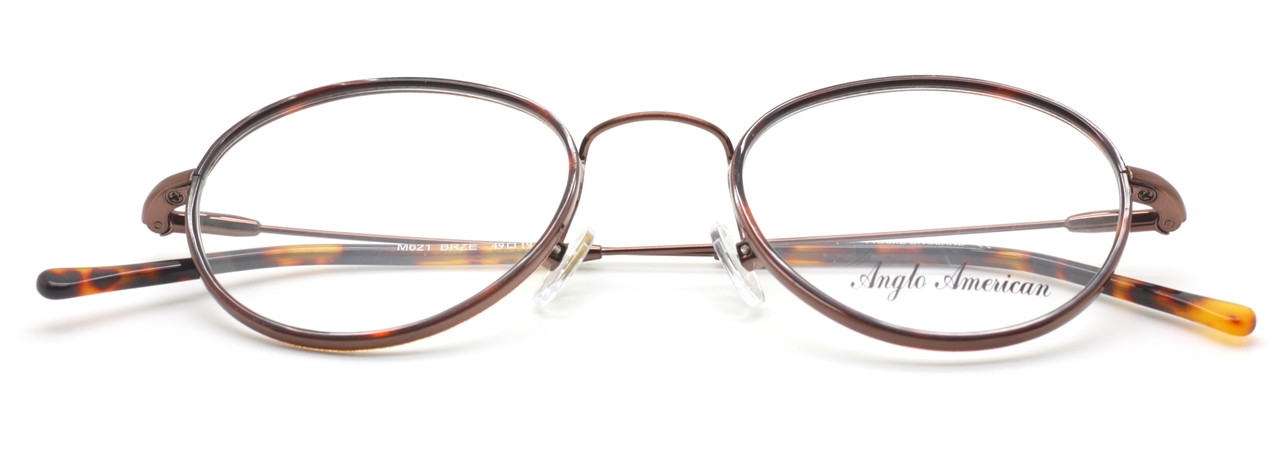 Metal frame glasses with acrylic inserts by Anglo American