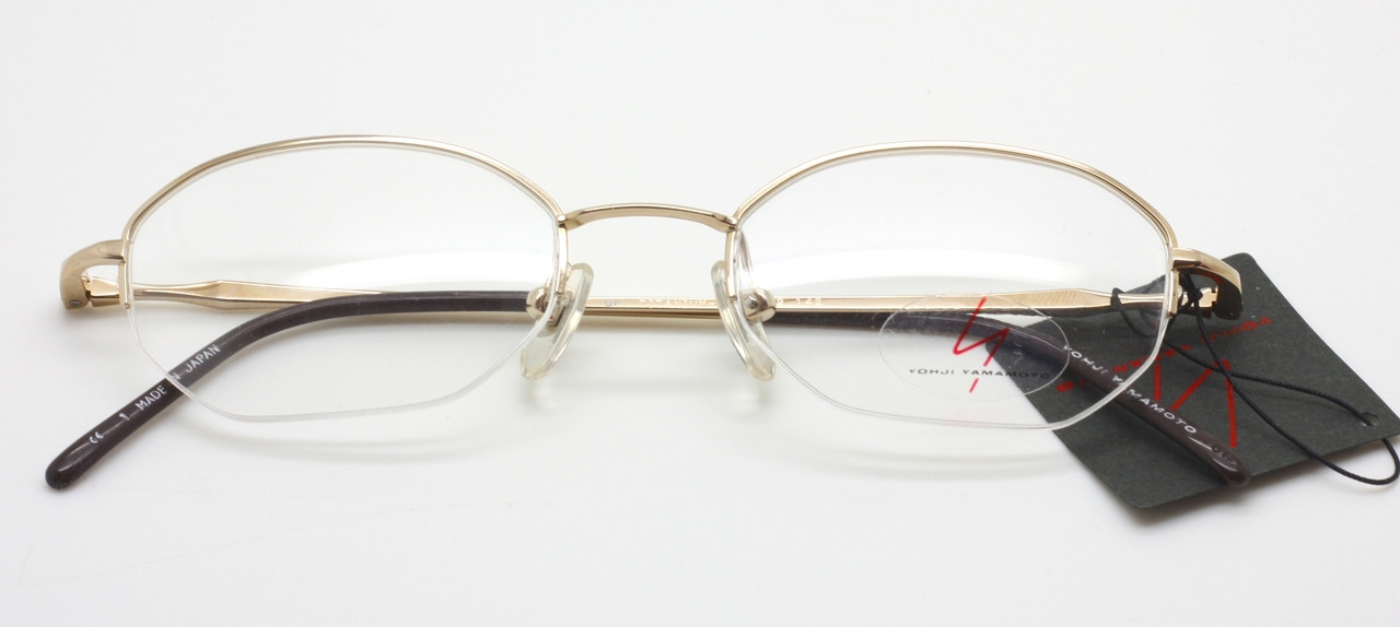 Yoji Yamamoto 0002 Off Gold frames from www.theoldglassesshop.co.uk