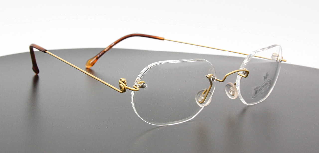 Winchester Vintage Lightweight Rimless UM0030 Designer Glasses With Rectangular Lenses