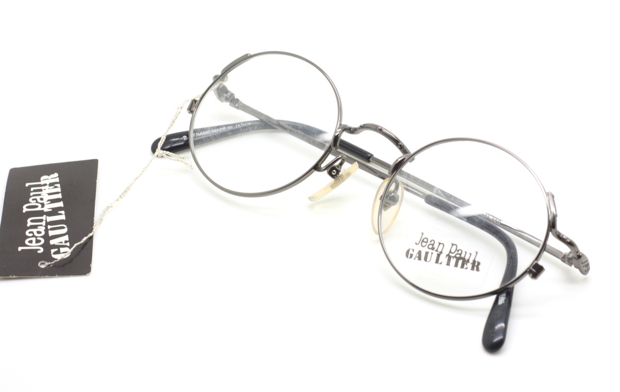 Jean Paul Gaultier 3176 Vintage Almost Round Glasses In A Gunmetal Finish - Last One!