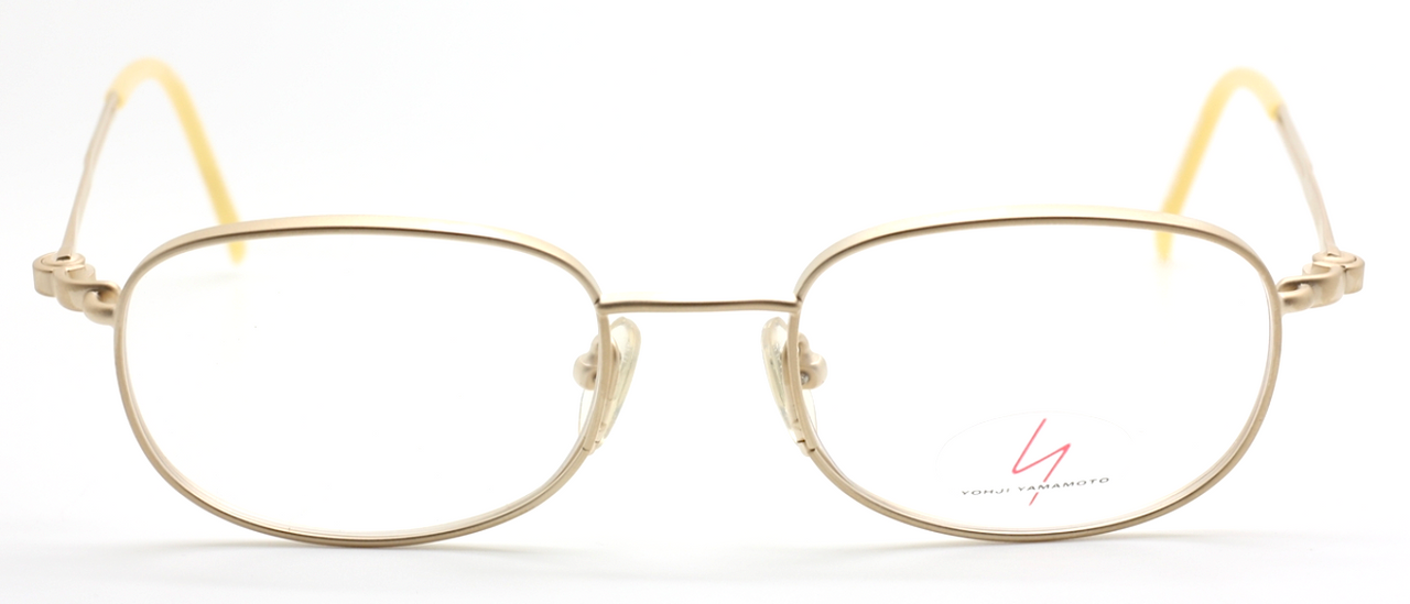 Vintage Yamamoto 5103 Rectangular Matt Gold Spectacles At The Old Glasses Shop Ltd