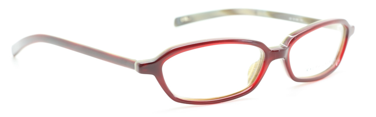 Ralph Lauren 1382 Small Rectangular Style Vintage Eyewear In Two Tone Burgundy &  Horn Effect - ONLY 1 LEFT!