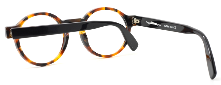 POZZUOLI Original Vintage Round Glasses In A Tortoiseshell & Black Acetate 48mm LAST ONE!