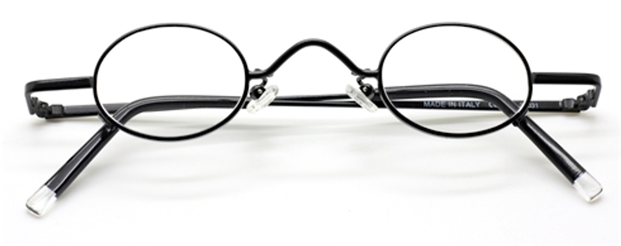 Bijou Style Oval Glasses In A Matt Black Finish By Beuren 34mm Lens Size