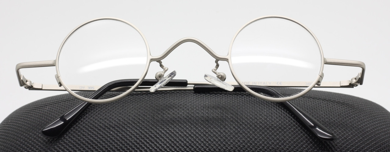 Vintage Small Round Prescription Glasses In A Matt Silver Finish By Beuren 34mm