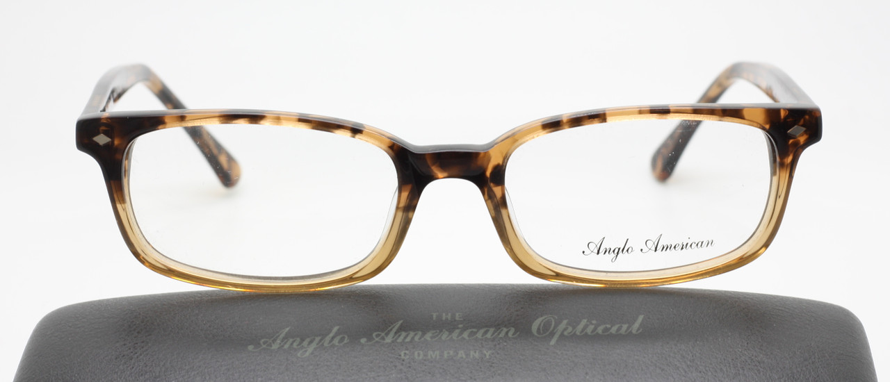 375 G103 Anglo American Eye Glasses With Turtle and A Graduated Brown Acrylic Rims