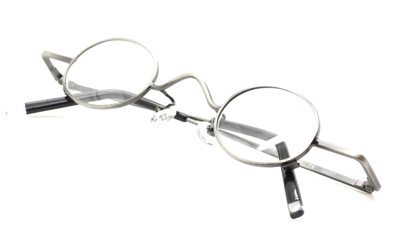 Petite Style Vintage Oval Glasses In An Antique Silver Finish By Beuren 34mm Lens Size